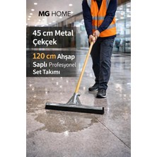 Premini Çekçek, Ahşap Saplı, Metal Çekpa, Endüstriyel Temizlik, Profesyonel Kullanım