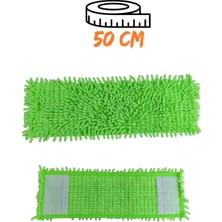 Woodhub Yeşil Mikrofiber Makarna Mop Ucu 50 Cm, Temizlik Kolaylığı Için Ideal