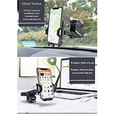 Hype Store Htt-12 Otomatik Klipsli Vantuzlu Araba Telefon Tutacağı, Siyah
