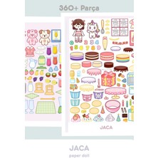 Jaca Paper Doll Kes-Yapıştır-Oyna Restoran Işletme Mega Set 360+ Parça Ince Motor Becerisi Oyunu