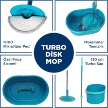 Premini Pratik Turbo Disk Mop Temizlik Seti ile Kolay ve Hızlı Temizlik