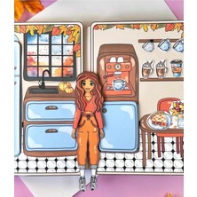 Jaca Paper Doll Kes-Yapıştır-Oyna Sonbahar Evim Ince Motor Becerisi Oyunu