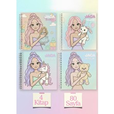 Jaca Çocuk Yetişkin 4'lü Boyama Seti / Eğitici ve Eğlenceli Boyama Kitapları (21X21CM)