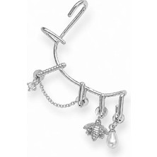 Venüs Design Çelik Incili  Earcuff