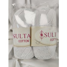 Sultan Cotton Optik Beyaz El Örgü Ipi 100GR. - 175MT. (2 Adet) - (Amigurumi Ipi) Renk: 02