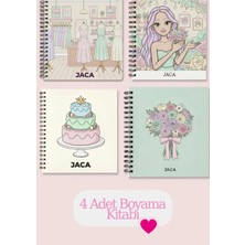 Jaca Çocuk Yetişkin 4'lü Boyama Seti / Eğitici ve Eğlenceli Boyama Kitapları (21X21CM)