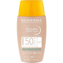 MWX Teknoloji Photoderm Nude SPF50+ Light Karma Yağlı Ciltler Kapatıcı Etkili Çok Yüksek Korumalı Renkli Güneş Kremi 40 ml