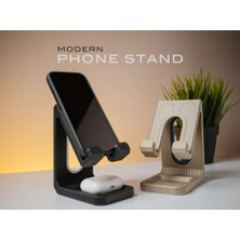 Tazmania3D Modern Telefon ve Kulaklık Tutucu - Siyah