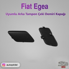 AutoPit 3D Fiat Egea Uyumlu Arka Tampon Çeki Demiri Kapağı