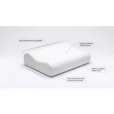 Boyun Destekli Yastık Vısco/ 57*36*11/7 cm (Çantalı)