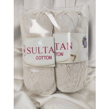 Sultan Cotton Ekru El Örgü Ipi 100GR. - 175MT. (2 Adet) - (Amigurumi Ipi) Renk: 01