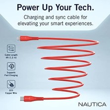 Mabelme Store C100 Usb-C To Lightning Pd 18W Hızlı Şarj ve Data Kablosu 1.2 Metre Kırmızı