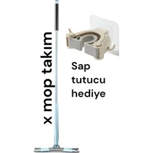 Premini Çok Amaçlı Döküm Mop 360° Döner Başlıklı ve Sap Tutucu Hediye