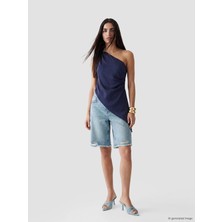 Lc Waikiki Yeni Sezon Bermuda Fit Kadın Jean Şortolon