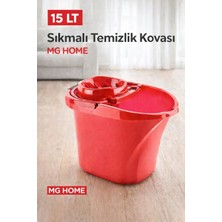 Premini 15 Litre Pratik Sıkmalı Temizlik Kovası, Sıkma Aparatlı, Dayanıklı Plastik