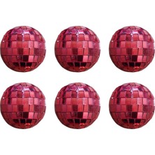Pozitif Disko Topu 4 cm 6 Lı Kırmızı