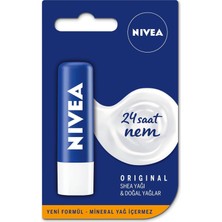 Original Care Dudak Bakım Kremi (4,8 Gr), 24 Saat Nem, Shea Yağı ve Doğal Yağlar, Gün Boyu Yumuşacık Dudaklar