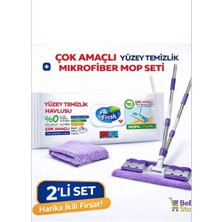 Premini Yüksek Alım Gücü Mikrofiber Yer Mopu ve Islak Mendil Seti