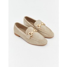 Lc Waikiki Yeni Sezon Süet Görünümlü Metal Aksesuarlı Kadın Loafer