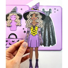 Jaca Paper Doll Kes-Yapıştır-Oyna Cadı Temalı Ince Motor Becerisi Oyunu