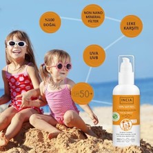 %100 Doğal ve Organik Tamanu Yağlı Güneş Losyonu Mineral Filtreli Tüm Aile Için 50 Spf 100 ml