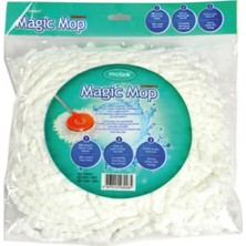 Woodhub Pratik ve Temizleme Için Beyaz Yedek Mop 3'lü Set