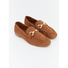 Lc Waikiki Yeni Sezon Süet Görünümlü Metal Aksesuarlı Kadın Loafer