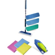 Premini Mikrofiber Temizlik Seti: Cam Bezi, Toz Bezi, Mutfak Bezi, El Mopu ve 3'lü Mop