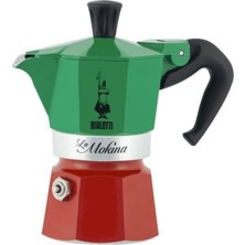 - Italia: 1 Cup Ocak Üstü Espresso Pişirici - 40ML - Karma Renk - Alüminyum Gövde - Patentli Güvenlik Valfi - Tüm Ocak Türleri Için Uygundur (Indüksiyon Hariç)