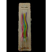 Mumay Mum Uzun  Burgulu Renkli 6 Lı 15 cm