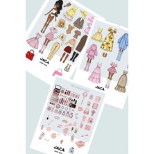 Jaca Paper Doll Kes-Yapıştır-Oyna Mega Set Kız Giydirme Kombin Oyunu