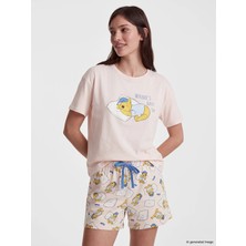 Lc Waikiki Yeni Sezon Winnie The Pooh Baskılı Kadın Şortlu Pijama Takımı