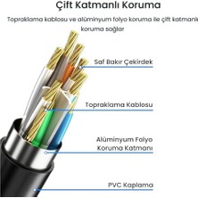 Mabelme Store Cat6 1000MBPS Gigabit Ftp Ethernet Ağ Uzatma Kablosu 5 Metre