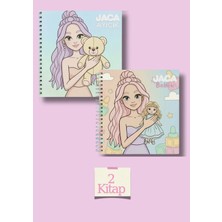 Jaca Çocuk Yetişkin 2'li Boyama Seti / Eğitici ve Eğlenceli Boyama Kitapları (21X21CM)