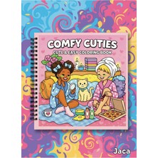 Jaca Comfy Cuties 40 Sayfalık Boyama Kitabı Kalın Sayfalar