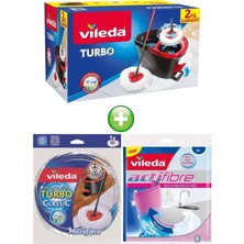Premini Turbo Pedallı Temizlik Seti + Yedek Mop Paspas ve Mikrofiber Bez