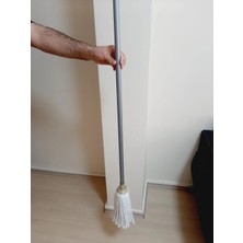 Premini Metal Saplı Pamuk Ipli Paspas Mop Yedeği, Kolay Kullanım ve Temizlik Sağlar