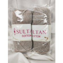 Sultan Cotton Koyu Bej El Örgü Ipi 100GR. - 175MT. (2 Adet) - (Amigurumi Ipi) Renk: 04