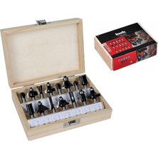 Orijinal  15 Parça Freze Ucu Seti (Ahşap Için Freze Aksesuarları, 8 mm Sap, Farklı Profil Frezeleme, Ahşap Saklama Kutusu) - 49757291