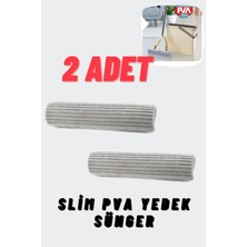 Premini Iki Adet Slim Pva Mop Yedek Sünger Seti, Pratik ve Dayanıklı Temizlik Aksesuarı