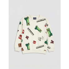 Lc Waikiki Yeni Sezon Minecraft Baskılı Erkek Çocuk Sweatshirt