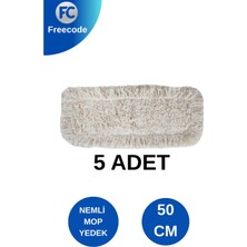 Premini Nemli Mop Yedek Bezleri 5'li Paket, 50 Cm, Temizlik Için Uygun