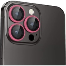 Hype Store 14 Pro Max / 14 Pro Neon Metal Lens Koruyucu (Pink)
