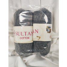 Sultan Cotton Koyu Gri El Örgü Ipi 100GR. - 175MT. (2 Adet) - (Amigurumi Ipi) Renk: 04