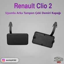 AutoPit 3D Renault Clio 2 Uyumlu Arka Tampon Çeki Demiri Kapağı