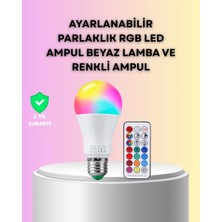 EstoreBox Kumanda Destekli Çok Renkli Akıllı LED Ampul