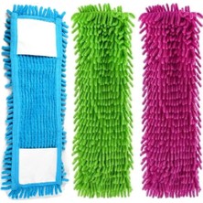 Woodhub Yumuşak Mikrofiber Makarna Yedek Mop Paspas Seti 40CM, 3'lü