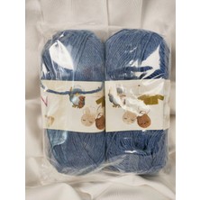 Sultan Cotton Kot Mavisi El Örgü Ipi 100GR. - 175MT. (2 Adet) - (Amigurumi Ipi) Renk: 018