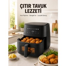 EstoreBox Yağsız Yemek Pişirme Için Dijital Air Fryer Fritöz
