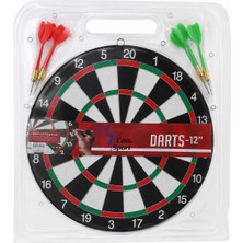12 Inç Dart Tahtası Seti – 6 Adet Metal Uçlu Dart Oku Dahil